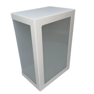 Arandela Alumínio 3 Vidro Externa Piscina Parede Jardim E27 - 6214:Branco