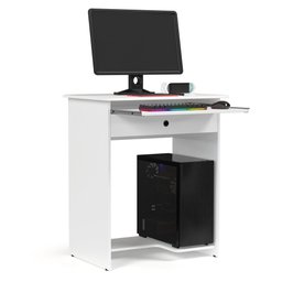 Mesa de Computador Pratica com Gaveta:branco - 2
