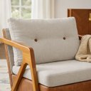 Ver imagem 1 de Almofada Decorativa Laura Cheia Fofinha com Zíper 36x60 Linho para Sofá Cama Poltrona Fibra Silicona