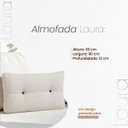 Ver imagem 3 de Almofada Decorativa Laura Cheia Fofinha com Zíper 36x60 Linho para Sofá Cama Poltrona Fibra Silicona