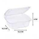 Ver imagem 2 de Embalagem para Alimentos BP90 com Tampa Articulada 500ml Transparente Bipack 10 Unidades