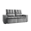 Ver imagem 1 de Sofa 2 Lugares Retratil Suede Malibu Estofado - Cinza