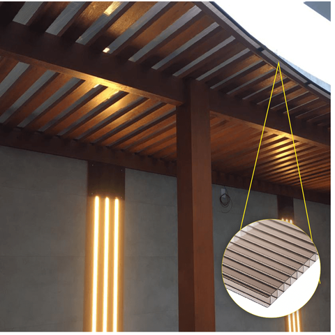 Chapa de Policarbonato Alveolar Bronze 6mm - 2,10m X 6,00m
