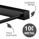 Ver imagem 3 de Porta Papel Higiênico para Banheiro Acessório Suporte Quadrado Grego Metal Preto Fosco Troia