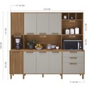 Ver imagem 6 de Kit Cozinha 2,19 Porto 9 Portas 2 Gavetas Freijo/Off White - Indekes