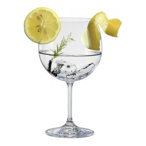 Jogo De 2 Taças Para Gin Tônica Anna Cristal Ecológico 600ml