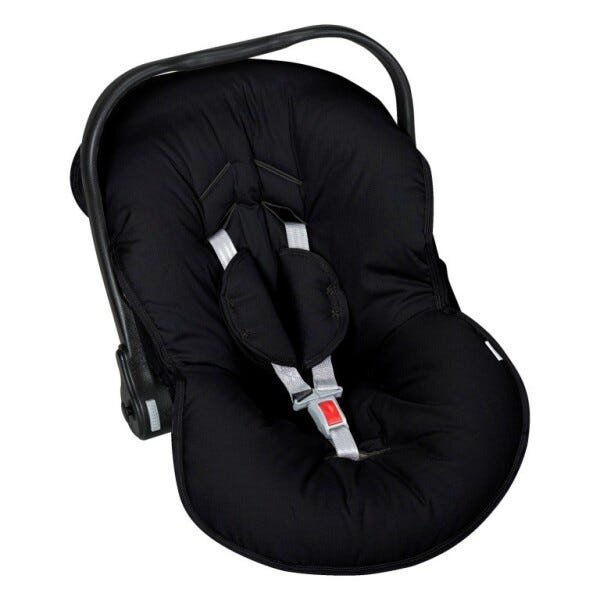 Capa para Bebê Conforto com Protetor de Cinto - Preto - Batistela Baby - 1