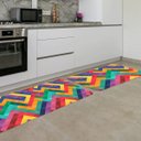 Ver imagem 1 de Kit Tapete de Cozinha 2 Peças Multi Colorido Único