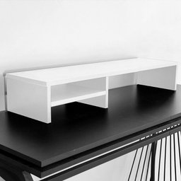 Suporte Dois Monitor Home Office Mesa Gamer Pc Branco - 1