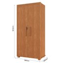 Ver imagem 6 de Armário Multiuso 2 Portas 8 Nichos 1 Prateleira para Lavanderia Quarto ou Escritório:nature