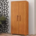 Ver imagem 4 de Armário Multiuso 2 Portas 8 Nichos 1 Prateleira para Lavanderia Quarto ou Escritório:nature