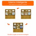 Ver imagem 4 de Guarda-Roupa Casal Mônaco 6 Portas 12 Gavetas D' Doro - Carvalho