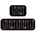 Ver imagem 2 de Kit Tapete de Cozinha 2 Peças Utensílios Coloridos Único