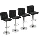 Ver imagem 1 de Kit com 4 Banquetas Gomos Confort , Giratoria, com Regulagem de Altura Preta