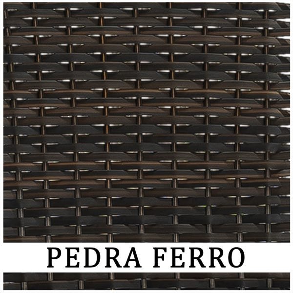 2 Cadeiras e Mesa de Centro Bela para Área Edícula, Jardim, Ferro e Fibra Trama Fechada 03 - 3