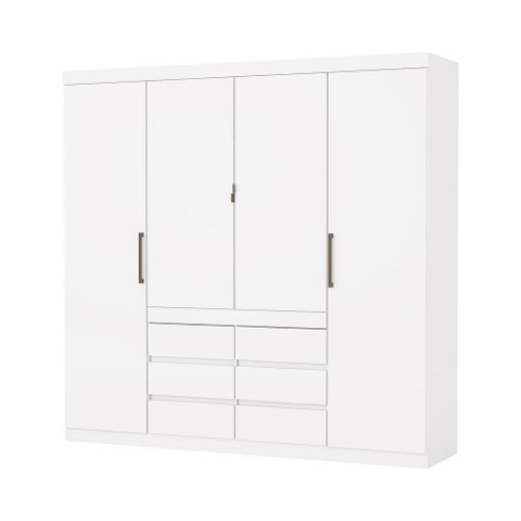 Guarda Roupa Imperio 6 Gavetas sem Espelho Carioca Moveis Branco