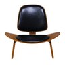 Poltrona Shell Couro Preto - Kasa Sofá - 3