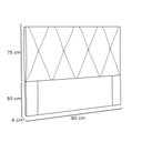 Ver imagem 2 de Cabeceira Aquilla para Cama Box Solteiro 90 Cm Corino Branco - D’Rossi