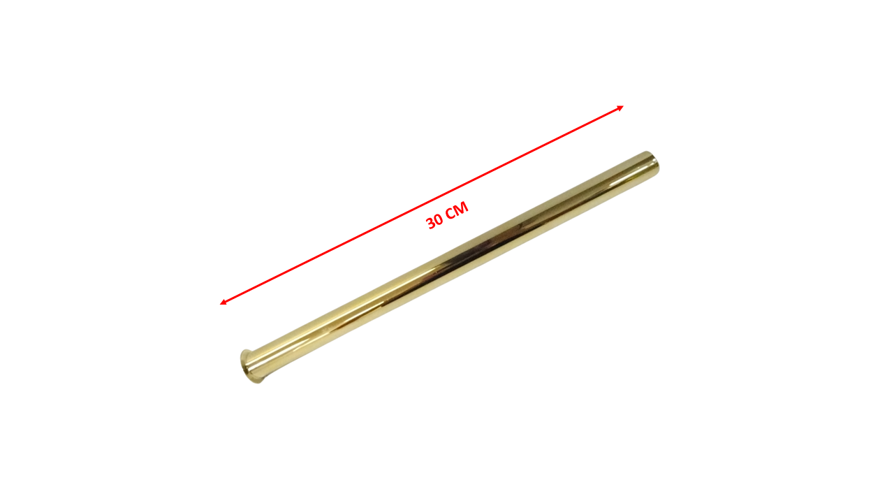 Tubo Entrada Longo Sifão Deca Moderno Dourado Lavatório 30cm - 4204052GL - 2