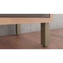 Ver imagem 4 de Paneleiro Cristaleira Syrah 4 Portas Reflecta MDF Móveis Ronipa Castanho com Chumbo