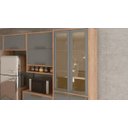 Ver imagem 2 de Paneleiro Cristaleira Syrah 4 Portas Reflecta MDF Móveis Ronipa Castanho com Chumbo