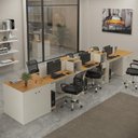 Ver imagem 1 de Estação de Trabalho 6 Lugares Smart Office 6 Mesas 4 Armários 4 Aparadores