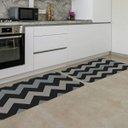 Ver imagem 1 de Kit Tapete de Cozinha 2 Peças Chevron Único