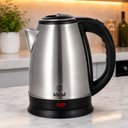 Ver imagem 1 de Chaleira Elétrica 1,8L Aço Inox 1000W Voltagem 110V Tampa Pressão Desligamento Automático Base