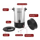 Ver imagem 5 de Elite Gourmet Ccm-035ffp Cafeteira Elétrica e Caldeira de Água 30 Xícaras Inox/cinza