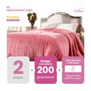 Ver imagem 3 de Manta Cobertor Casal Corttex Luster Canelada 180x220cm Microfibra Antialérgico Super Macio Premium
