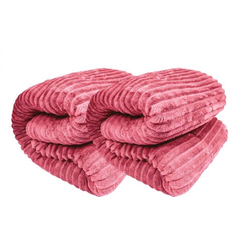 Manta Cobertor Casal Corttex Luster Canelada 180x220cm Microfibra Antialérgico Super Macio Premium