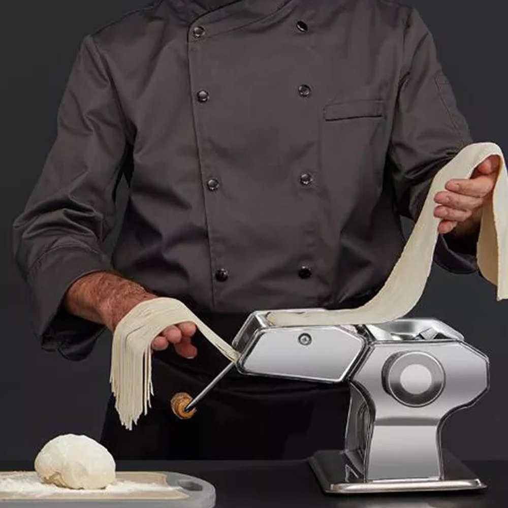 Maquina De Macarrao Pastel Raviolle Talharim Massas Manual Aço Inox Cilindro Profissional Cozinha - 2
