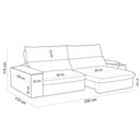 Ver imagem 3 de Sofá Retrátil Reclinável Living 230cm Nápoles F04 Veludo Bege