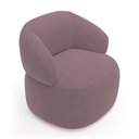Ver imagem 7 de Kit 02 Poltronas Giratória e 01 Sofá Orgânico Glee 02 Lugares 140cm Veludo Rosê - Desk Design