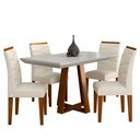 Ver imagem 2 de Mesa com 4 Cadeiras Monterey 1,20 Cin/off/bege - Móveis Arapongas Cinamomo/off White/bege 03