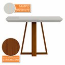 Ver imagem 3 de Mesa com 4 Cadeiras Monterey 1,20 Cin/off/bege - Móveis Arapongas Cinamomo/off White/bege 03