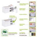 Ver imagem 3 de Cama Alta de Solteiro Multifuncional sem Colchão CJ6080 Linha Jamaica Art In Móveis