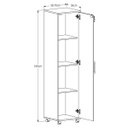 Ver imagem 4 de Armário Stella Multiuso para Cozinha 1 Porta com Chave