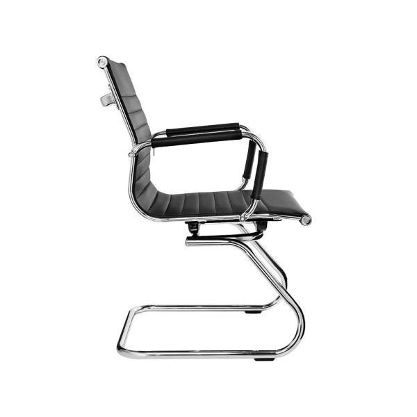 Kit 4 Cadeiras Escritório Esteirinha Eames Preta Fixa - 3