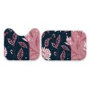 Ver imagem 2 de Jogo Tapetes para Banheiro 2 Peças Flores Rosas Único