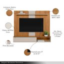 Ver imagem 3 de Painel Decorativo Home Mdp/mdf Tv até 65 Polegadas Porta Frontier Nature/off White G77 - Gran Belo