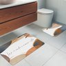 Jogo Tapetes para Banheiro 2 Peças Lar é onde o amor está Único - 1