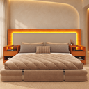 Ver imagem 2 de Cabeceira Painel Box Casal com LED e USB Diamantina -Tcel