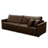 Sofá Cama Retrátil e Reclinável 2,50m com Molas Karen Veludo Marrom Adonai Estofados - 4