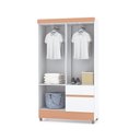 Ver imagem 4 de Guarda-roupa Utebo 4 Portas Branco Camarim Puxadores Metalizados Solteiro