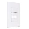 Interruptor Triplo Simples Modular Branco Sleek Margirius Cor:branco - 1