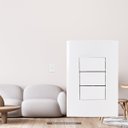 Ver imagem 4 de Interruptor Triplo Simples Modular Branco Sleek Margirius Cor:branco