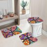 Jogo Tapetes para Banheiro Mandalas Coloridas Único - 1