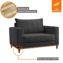 Ver imagem 3 de Poltrona Lion - Movenzo Estofados