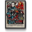 Ver imagem 2 de Quadros Poster Decorativo Moldura Madeira Pinos Com Vidro MARVEL GUERRA CIVIL 21cmX31cm